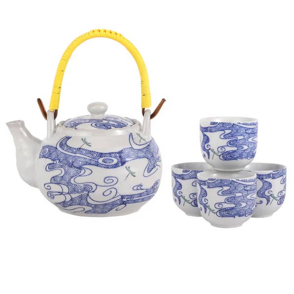 Urban Tokyo - Wholesale Tea Set - Dragonfly Tombo Tea Set 22oz Tea Pot with 4 Cups (1/12)
