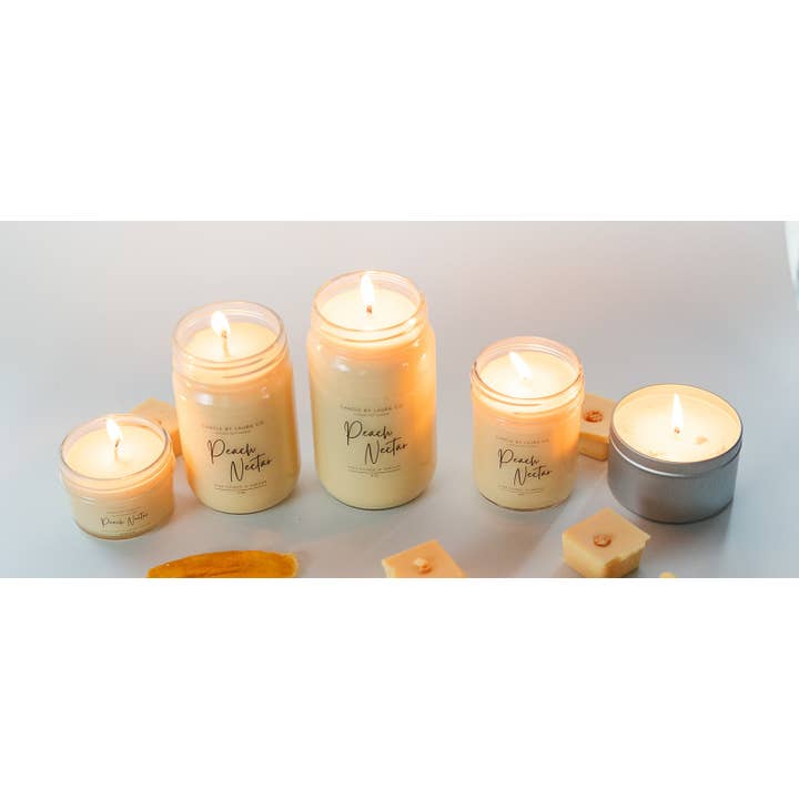 Candles By Laura - Wholesale Jar/Filled Candle - Peach Nectar Soy Jar Candle2