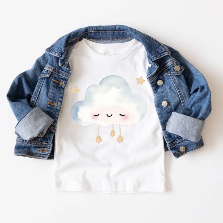 ChubbyBubbyBear - Wholesale T-Shirt - Kids - Sleepy Cloud Watercolor Tee2