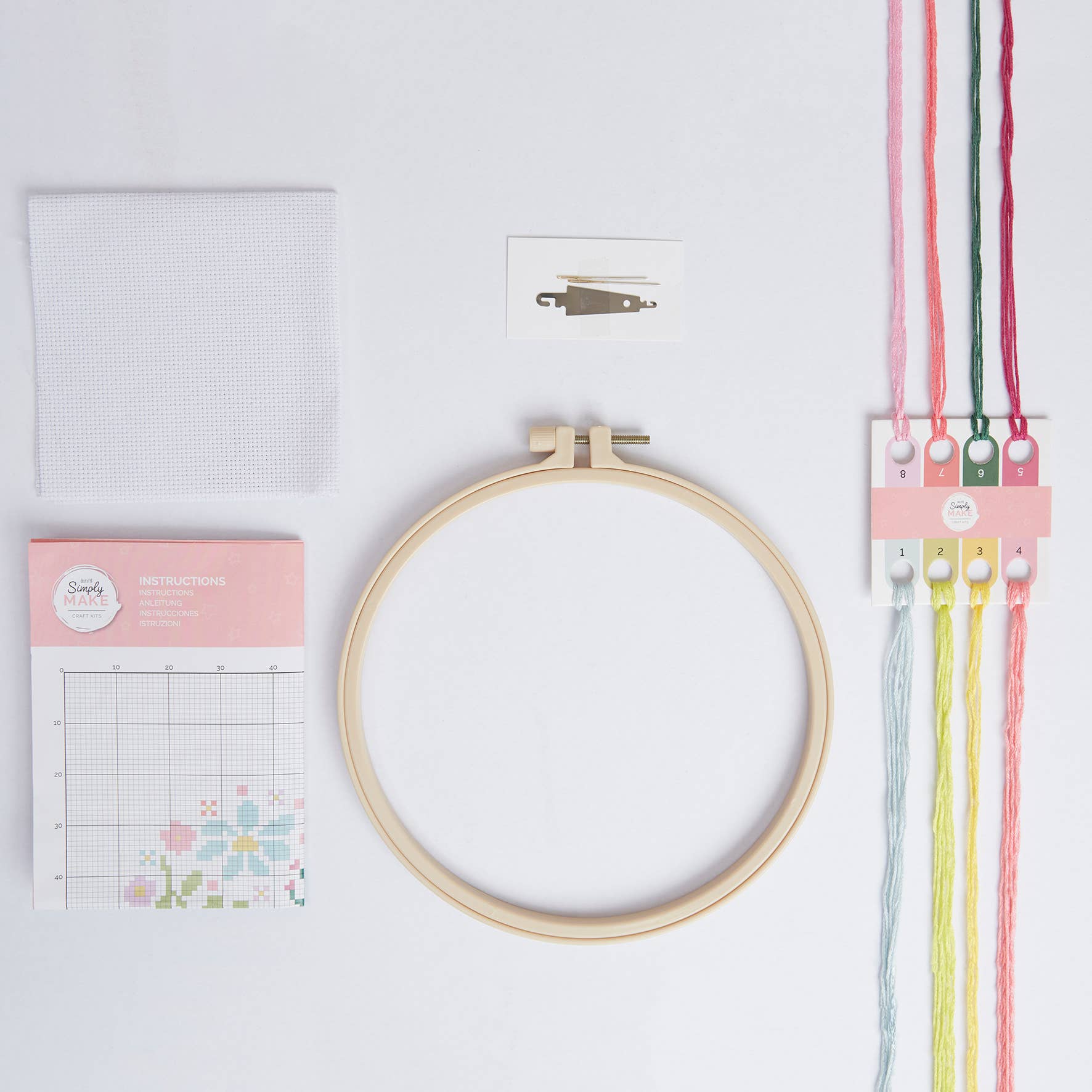 West Design Products – wholesale Embroidery/cross-stitch supplies – Simply Make Cross Stitch Craft Kit - Floral Heart Design3