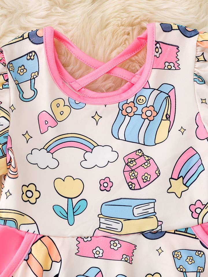 Kids Charm Online - Wholesale Dress - Kids - Back to school girls twirl dress with pockets. DRG511491