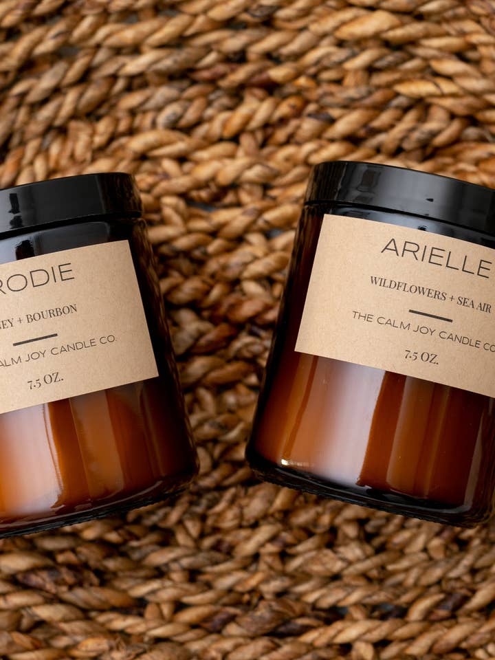 Custom Jar Candle for wholesale by The Calm Joy Candle Co.