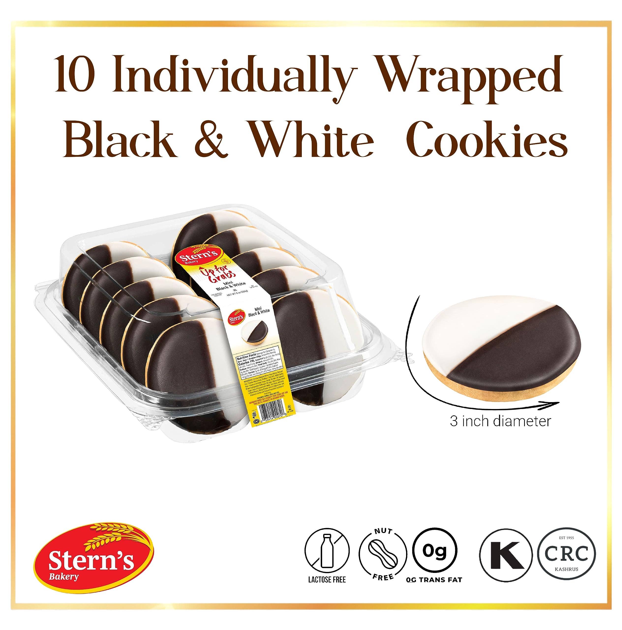 Stern's Online - Wholesale Cookie - Black and White Cookies | 10 Count NY Style Cookies -12/Case2