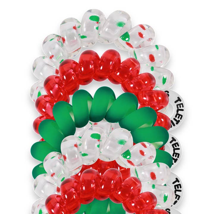 TELETIES - Wholesale Hair Tie - Spiral Hair Coils | Tiny | Seasons Greetings Hair Ties2