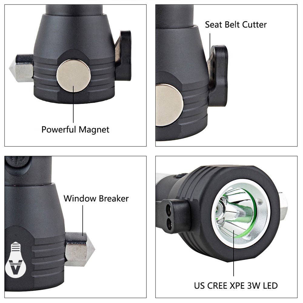 Alltronics (DBA Alltrolite) - Wholesale Handheld Flashlight - Lifesaver 2 - Multi-functional Emergency COB LED Safety Tool Flashlight7