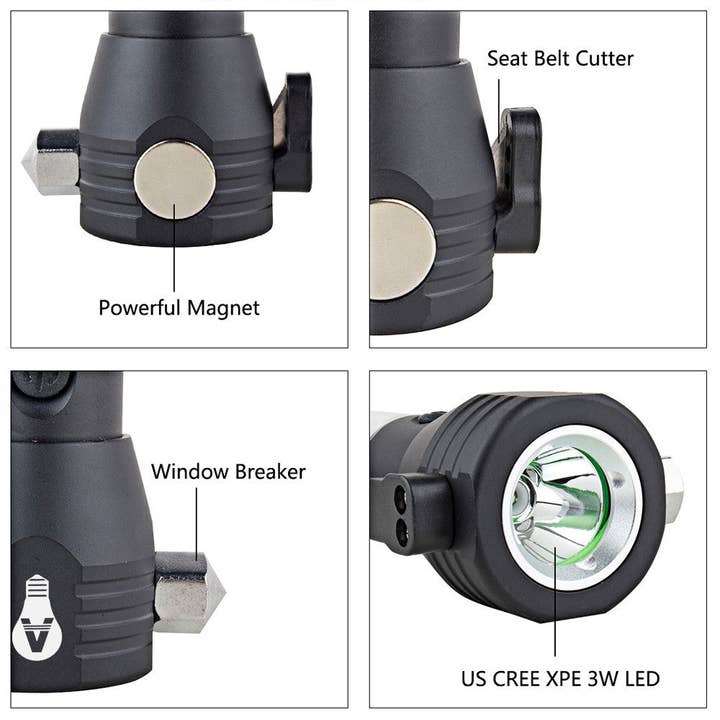 Alltronics (DBA Alltrolite) - Wholesale Handheld Flashlight - Lifesaver 2 - Multi-functional Emergency COB LED Safety Tool Flashlight7