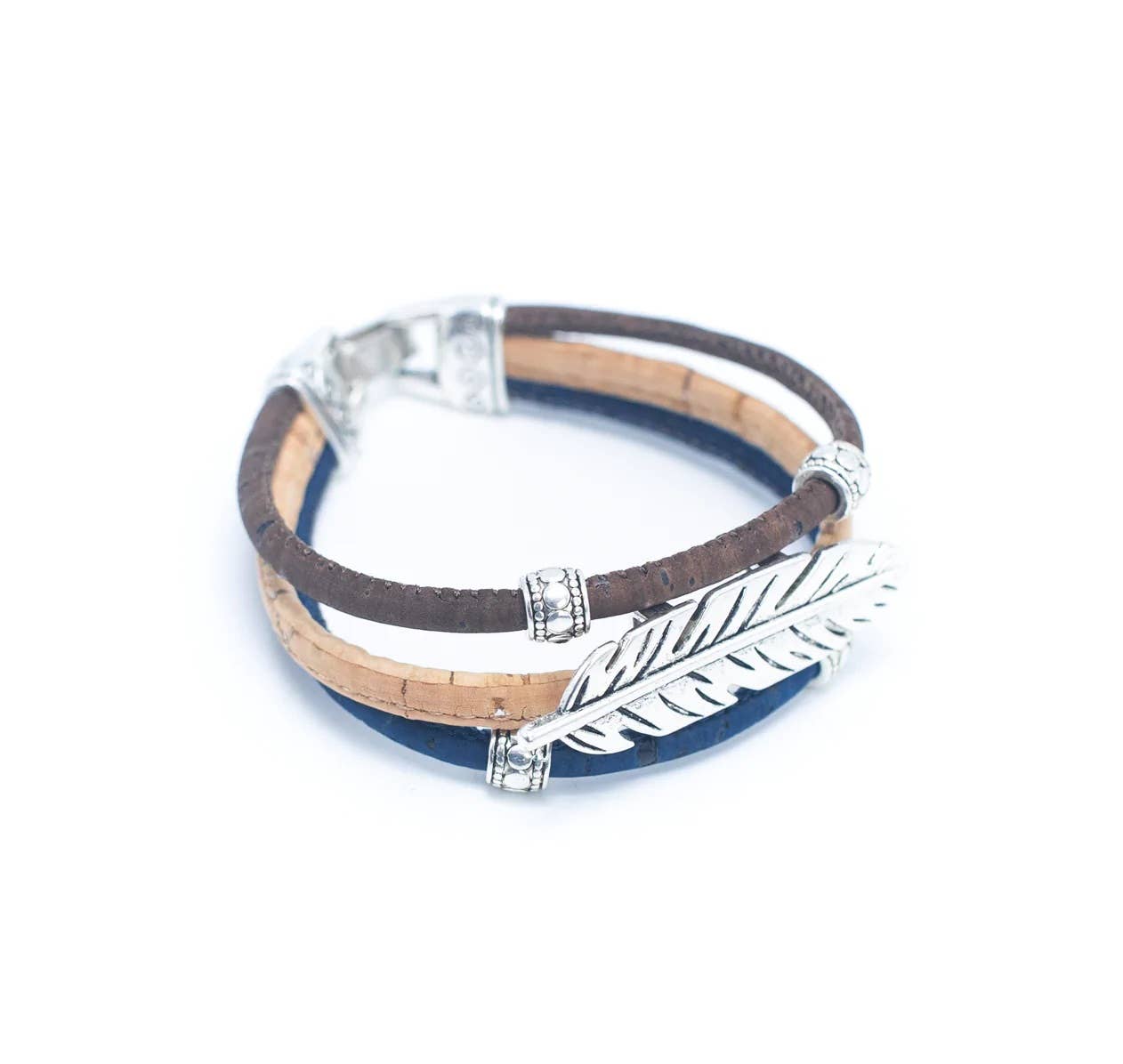 Wooden Element - Wholesale Beaded Bracelet - Madeira Cork Bracelet (Assorted Pack of 5)3