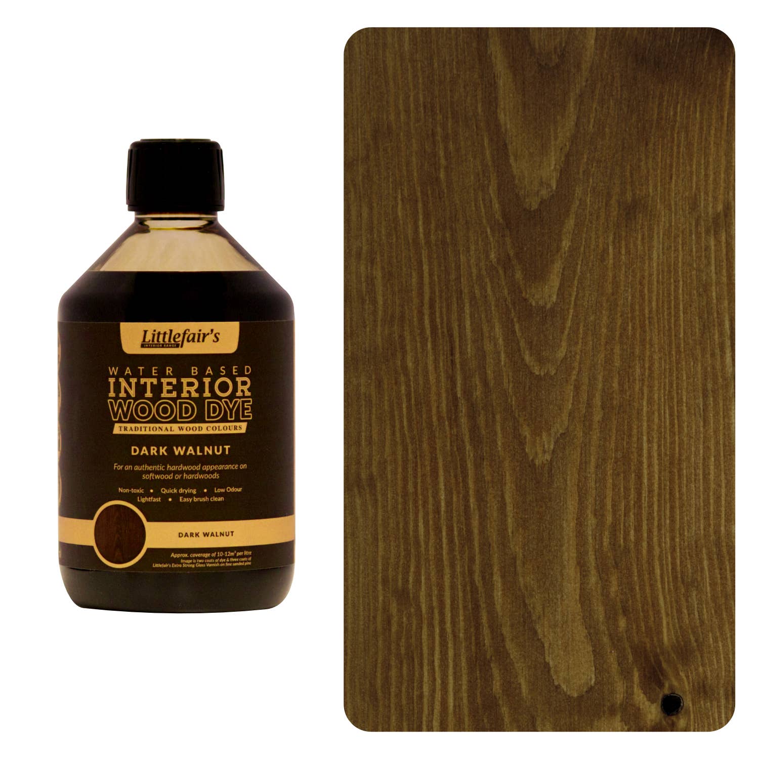 Littlefairs Wood Finishing Products Ltd – wholesale Furniture wax/paint – Wood Stain Water-based - Dark Walnut2
