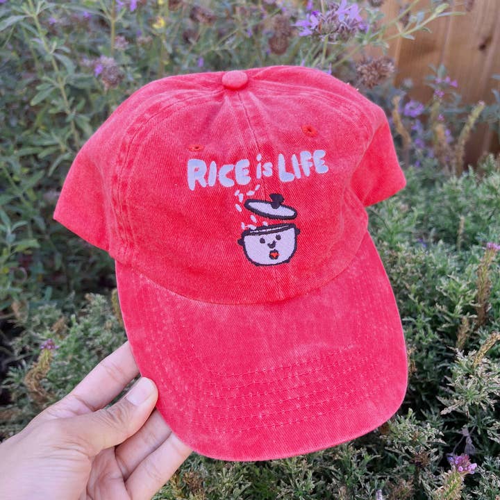 Le Petit Elefant – wholesale Baseball cap – Women's – Rice is Life Embroidered Baseball Hat4