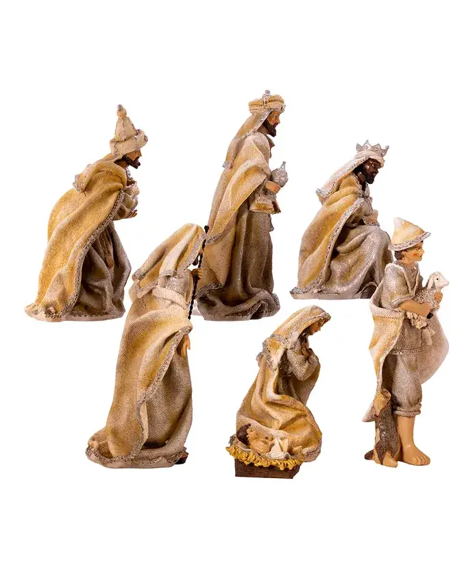 Kurt S. Adler, Inc. - Vente Crèche de Noël - 3-11.25"RES NATIVITÉ TBLPC SET 7PC2