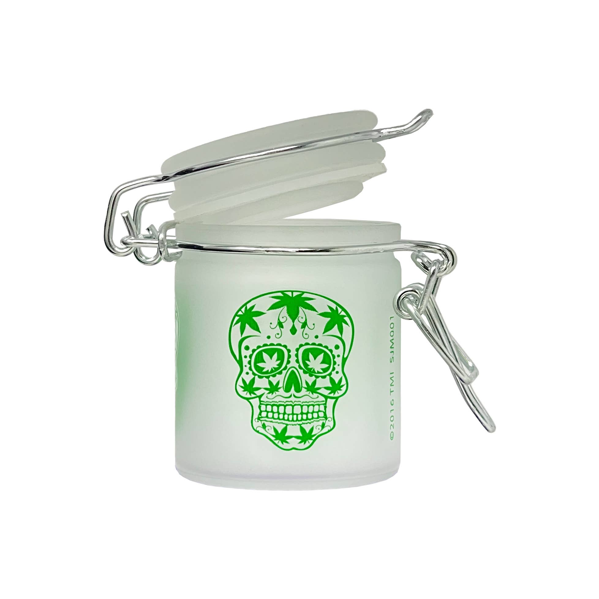 Ted Miller Innovation - Wholesale Jar - Mini Airtight Glass Storage Jar – Sugar Skull Design | 45 ml1