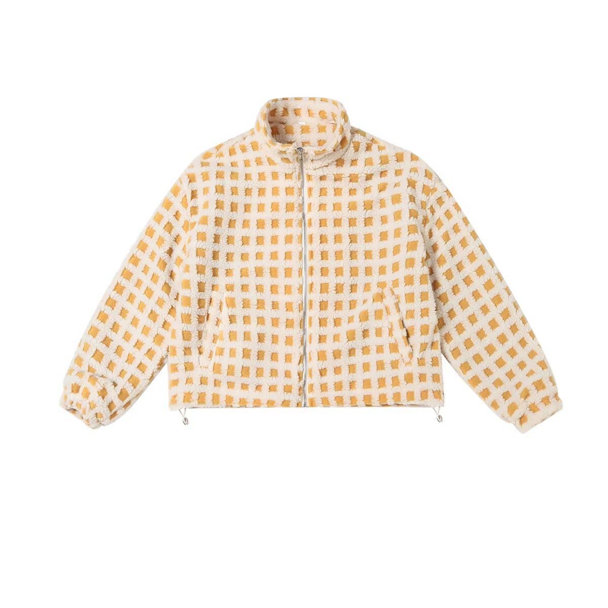 Hope & Sunshine - Wholesale Jacket - Women's - Plaid Lambswool Fashion Jacket1