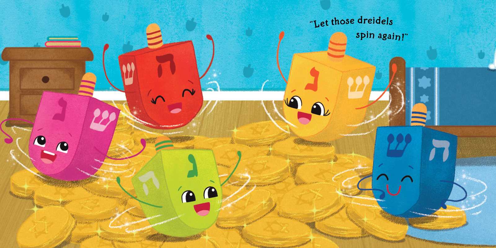 Simon & Schuster - Wholesale Baby & Toddler Book (0-2) - Five Little Dreidels by Jeffrey Burton4