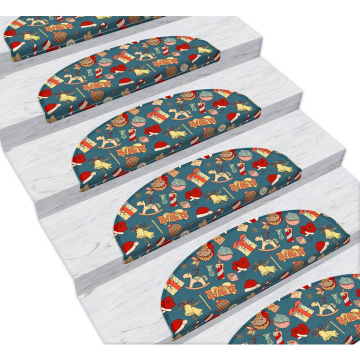 Vitaus 3208 Lot de 16 tapis d'escalier Cadeaux de Noël pour la vente par Vitaus