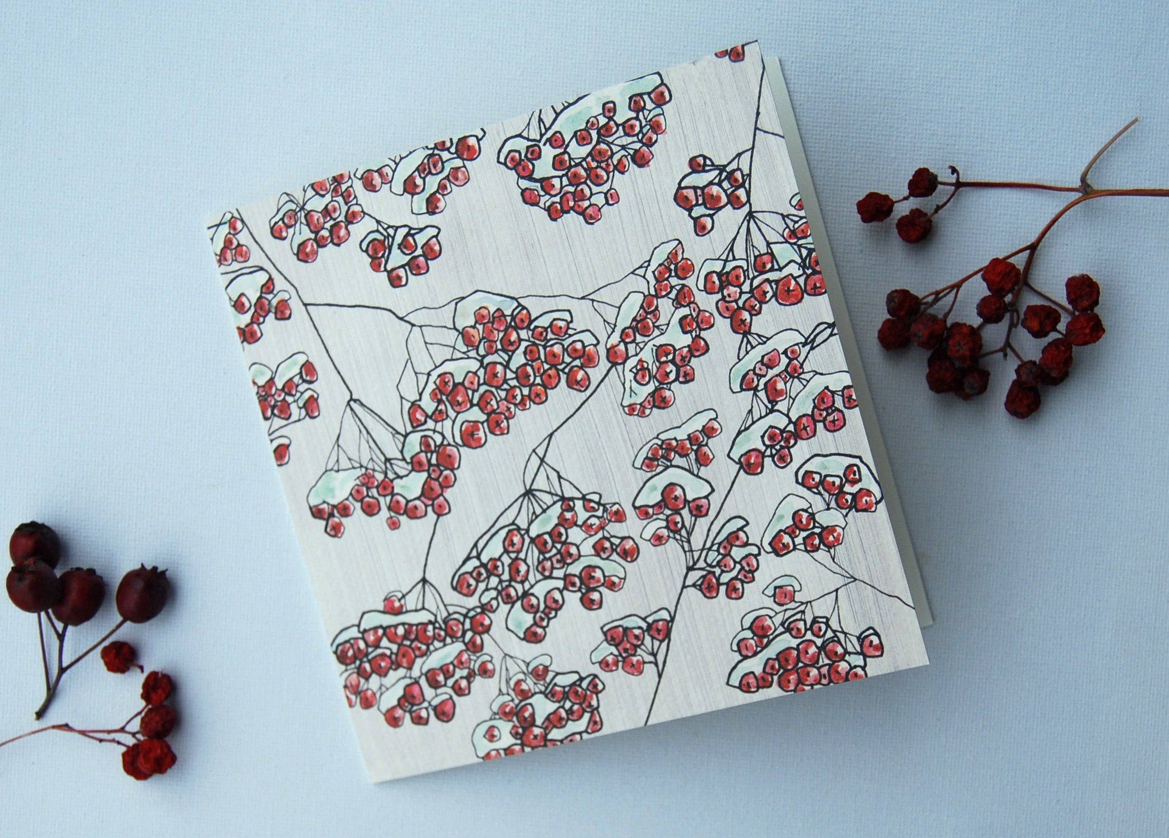 MyDesignPictures - Wholesale Christmas Card - Rowan Berries, Folded Card 21
