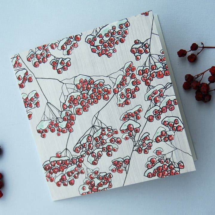 MyDesignPictures - Wholesale Christmas Card - Rowan Berries, Folded Card 21