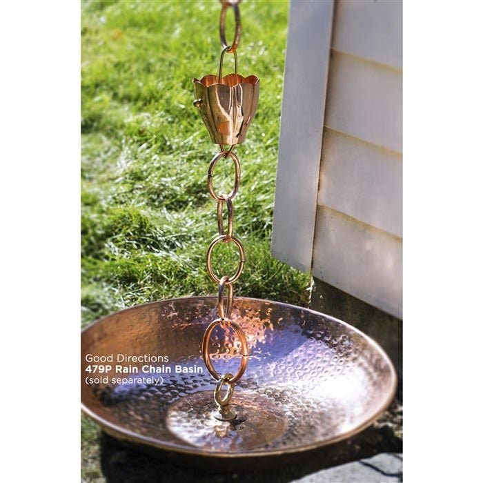 Good Directions - Wholesale Outdoor Ornament/Decor - Crocus Rain Chain - 8.5 ft., with 6 Large Cups