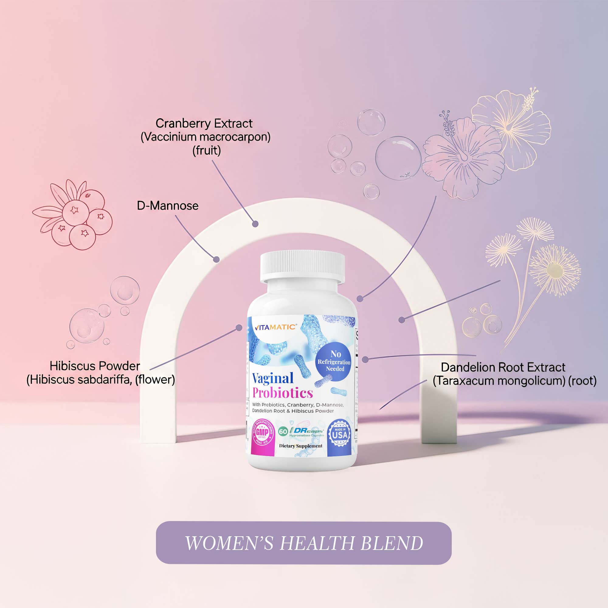 Vitamatic - Wholesale Oral Supplement/Vitamin - Vitamatic | Vaginal Probiotics 20 Billions 60 DR Capsules3