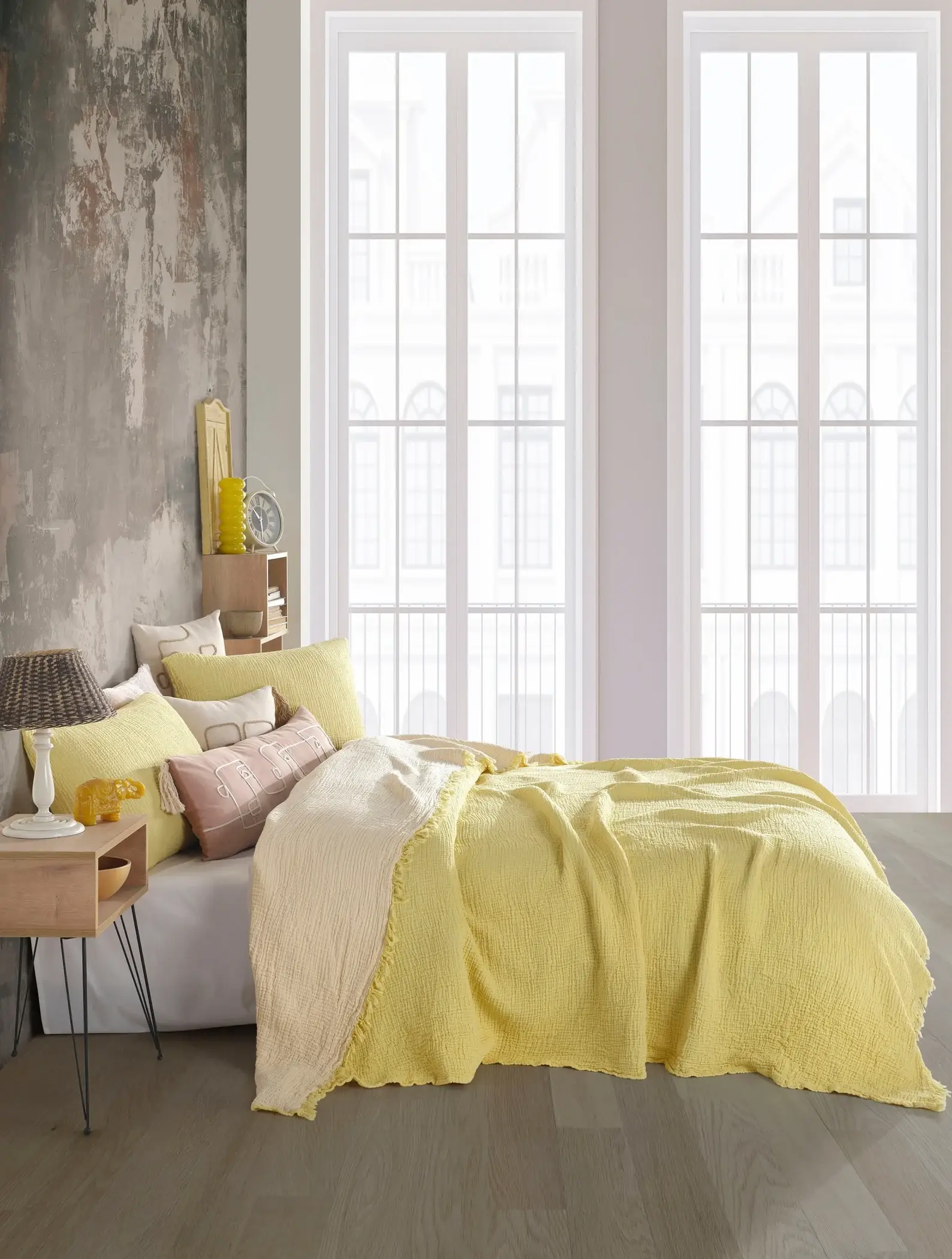 Aseel Buy Good - Wholesale Throw Blanket - Throw blanket Cotton Large Size Camel Color3