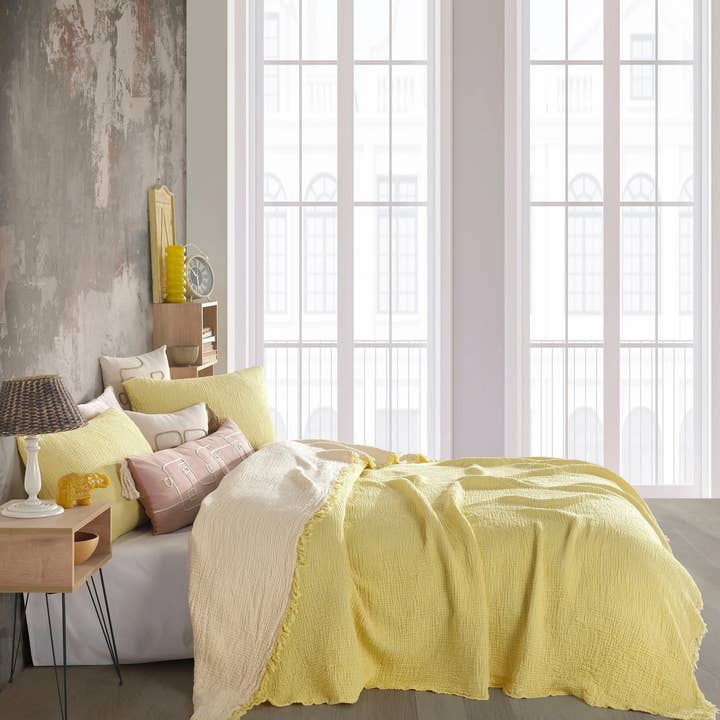 Aseel Buy Good – Großhandel Überwurfdecke – Baumwolldecke Großes Format Kamel Farbe3