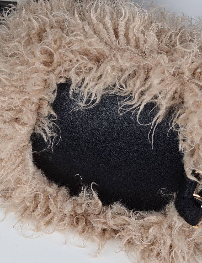 Sweetkama - Wholesale Shoulder Bag - Women's - Ladies Faux Mongolian Fur Tote Two Shoulder Bag SKAB409411