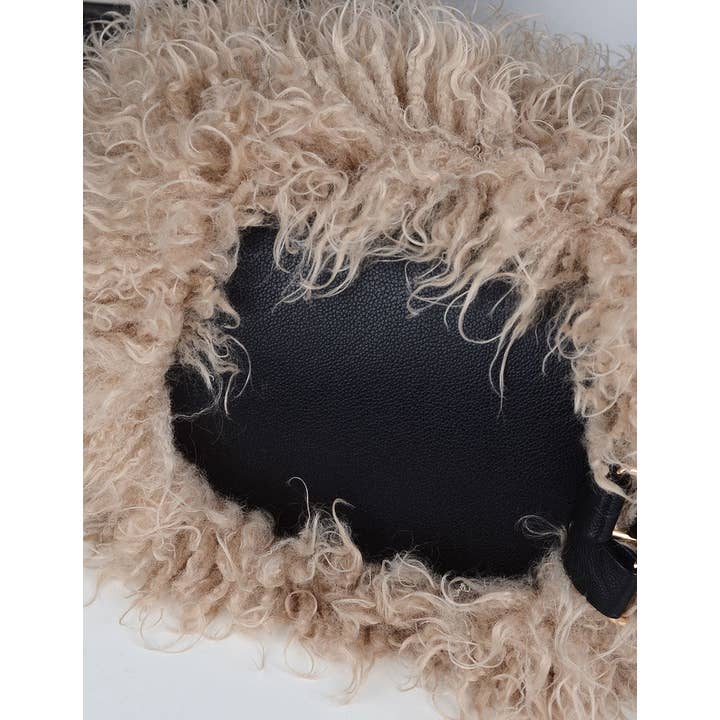 Sweetkama - Wholesale Shoulder Bag - Women's - Ladies Faux Mongolian Fur Tote Two Shoulder Bag SKAB409411