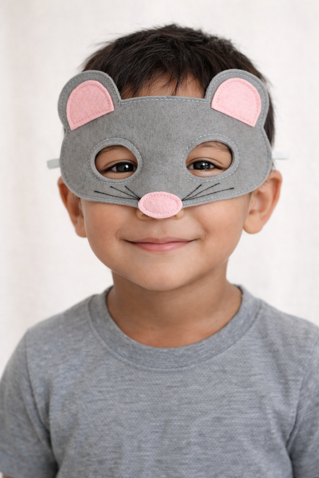 A is for Alice Costumes – wholesale Costume – Child – Kids Grey Felt Mouse Dress Up Mask 2