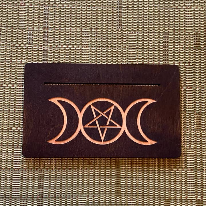 Zen and Meow - Wholesale Tarot Cards - Triple Moon Pentagram Tarot Card Holder