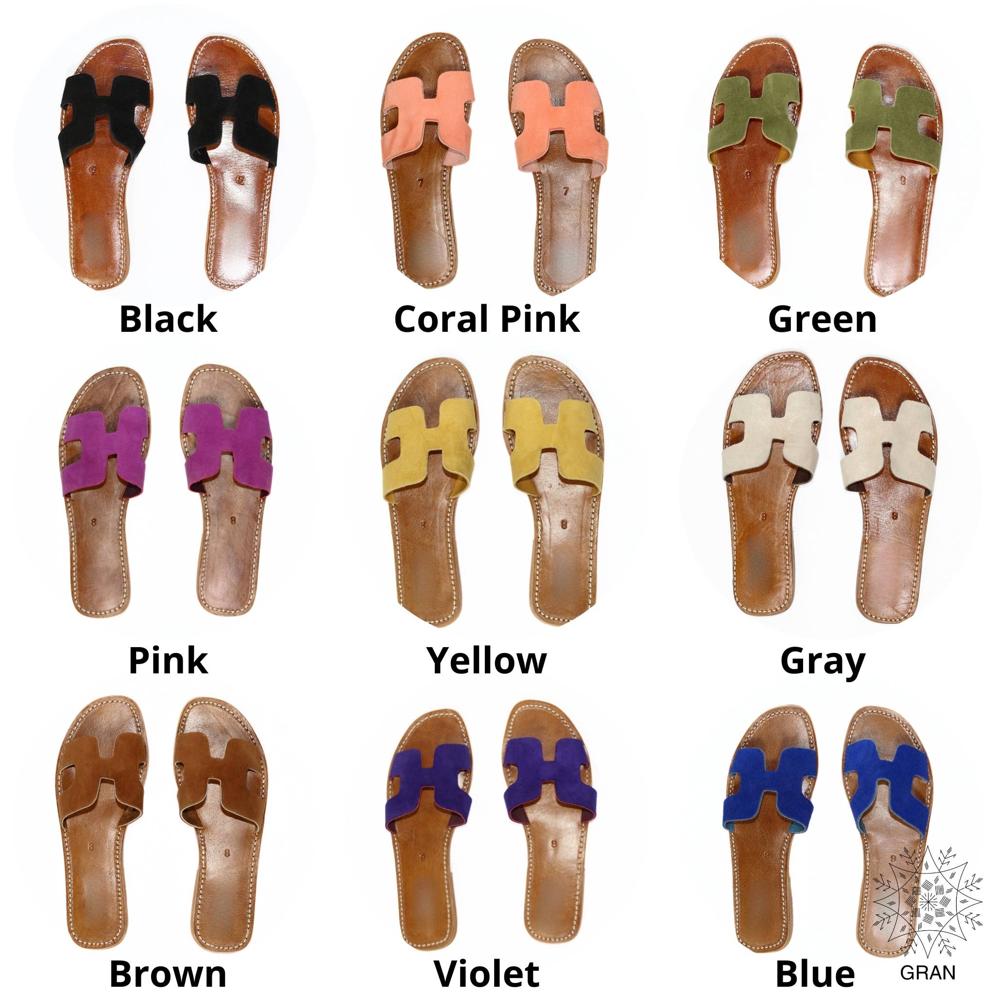 Gran Wholesale - Venta al por mayor Sandalias - Mujer - Zapatilla de piel de gamuza, calzado tipo sandalia de cuero hecho a mano.0