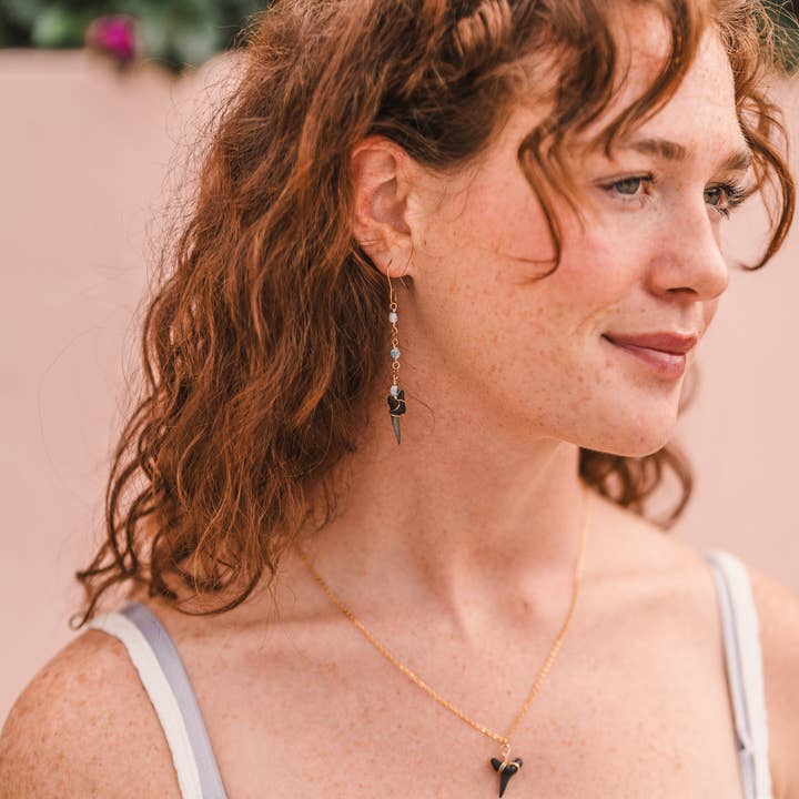 Always Augustine - Wholesale Dangle Earrings - Sola Earrings | Real Shark Tooth Jewelry - Always Augustine