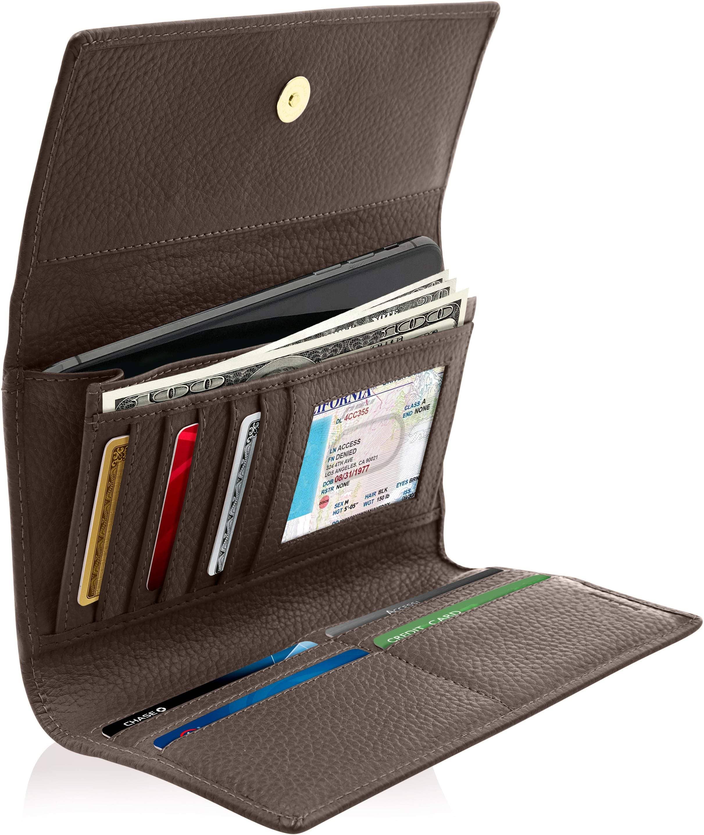 Access Denied Accessories - Wholesale Wallet - Women's - Trifold Clutch RFID Wallets For Women With Checkbook Holder0