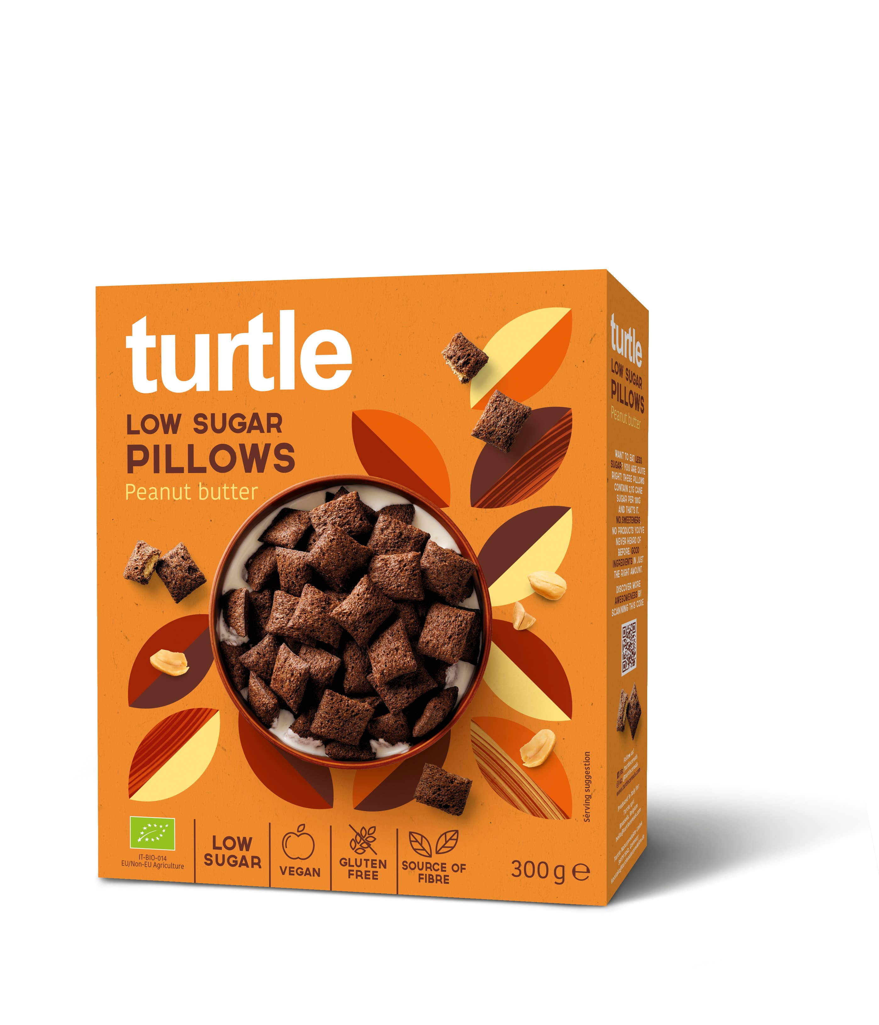 Turtle - Better Breakfast - Vente Céréales pour le petit-déjeuner - Céréales bio croustillantes au beurre de cacahuète avec peu de sucre0