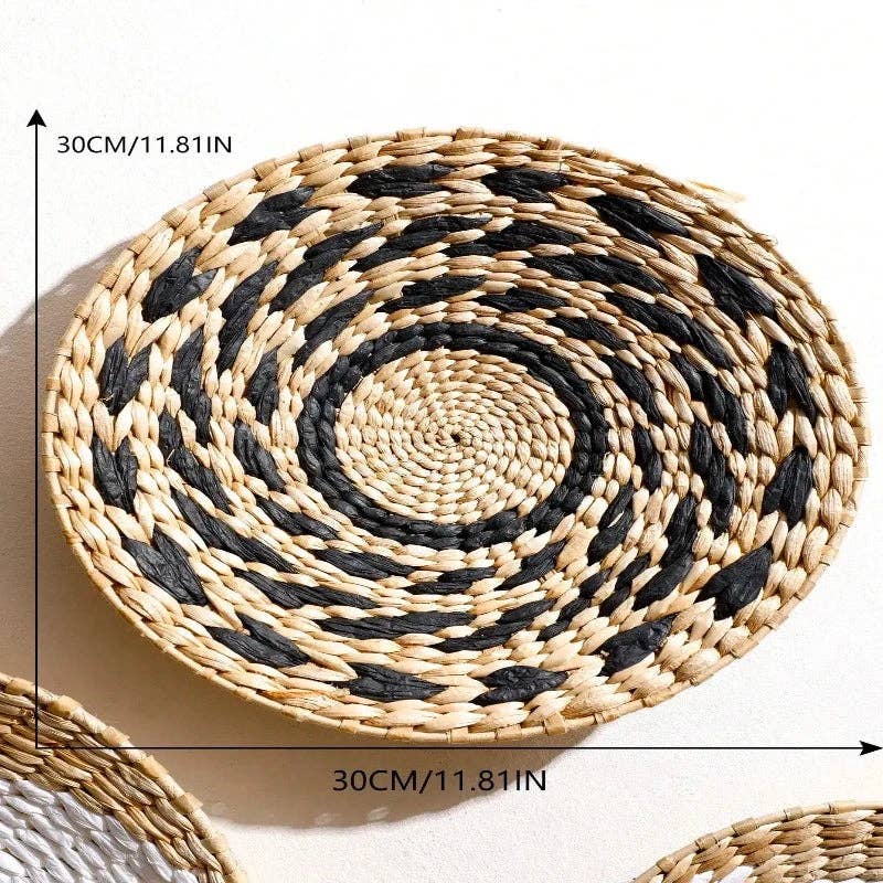 Kiyo Home - Wholesale Dimensionele/3D-muurkunst - Boho Decoratieve Geweven Wandmanden | Rotan Wanddecoratie2