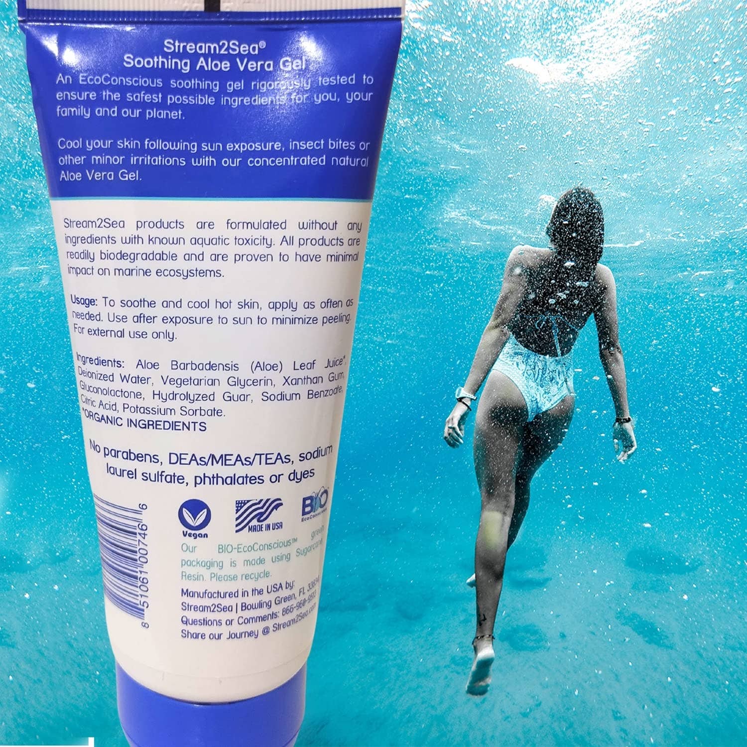 Stream2Sea - Wholesale Aftersun/Sun Damage Repair Cream - Soothing Aloe Vera Gel 6 OZ1