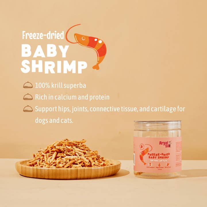 Arya Sit! - Wholesale Pet Treats - Dog - Freeze-dried Baby Shrimp1