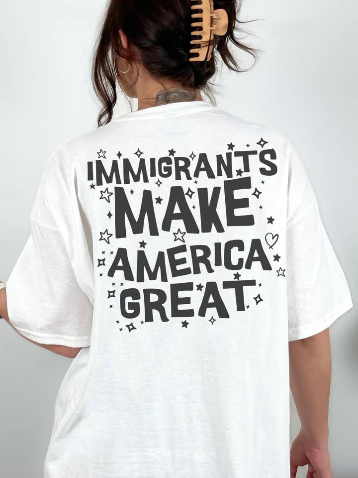 Immigranter Gør Amerika Fantastisk T-shirt, Chinga La Migra T-shirt for engroshandel hos SONDO DESIGN LTD