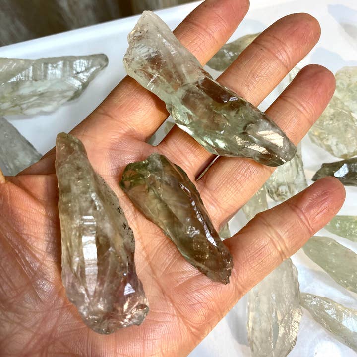 KayleeNYC - Vendita all'ingrosso Pietra/cristallo spirituale - Cristallo grezzo di ametista verde Prasiolite da 1 libbra per la guarigione5