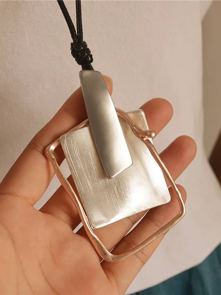 Buykud Simple Casual Geometric Pendant Long Necklace for wholesale by StyleGalX