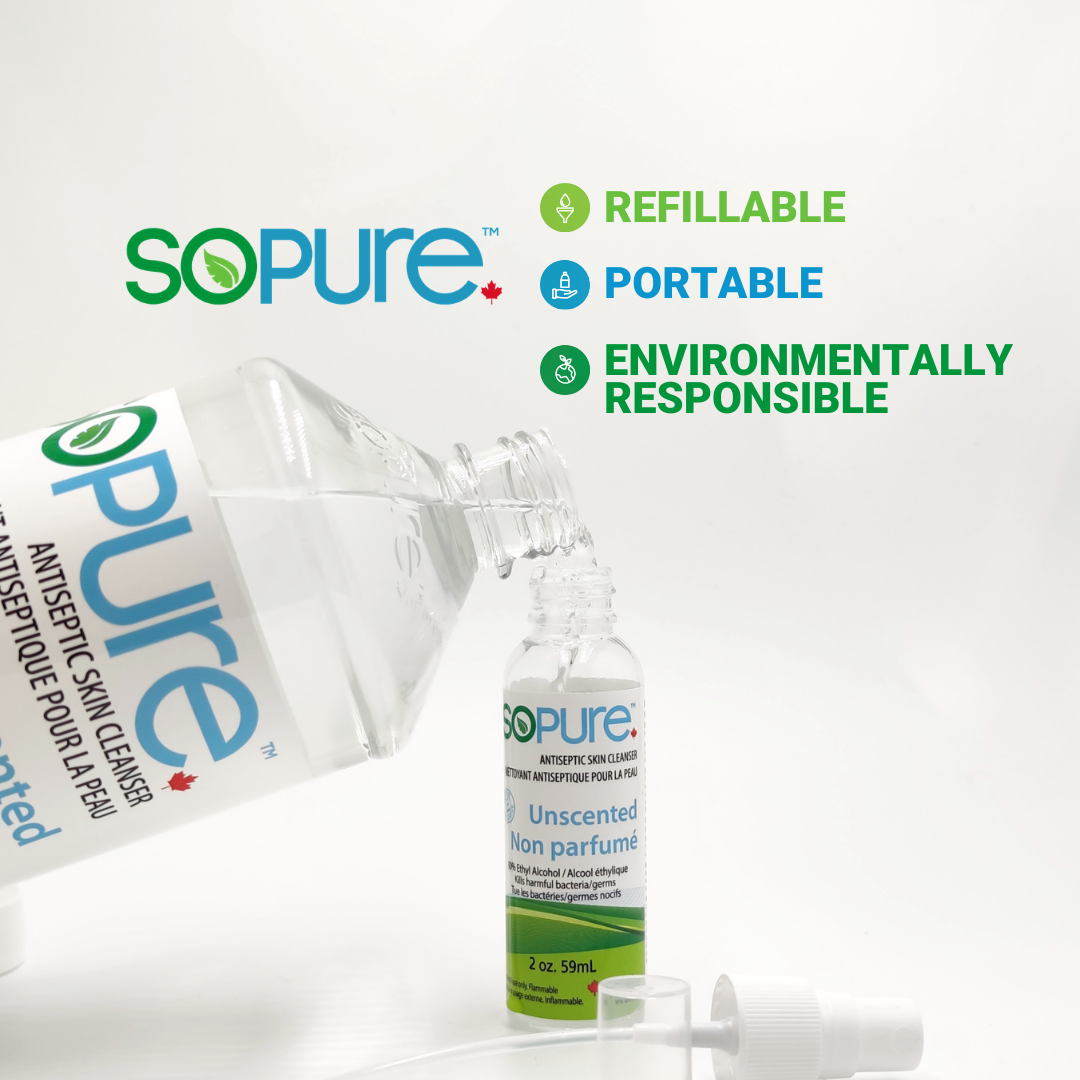 SoPure - Wholesale Desinfecterende handgel - 2oz of 59 ml spray handdesinfecterend middel 80% ethylalcohol3