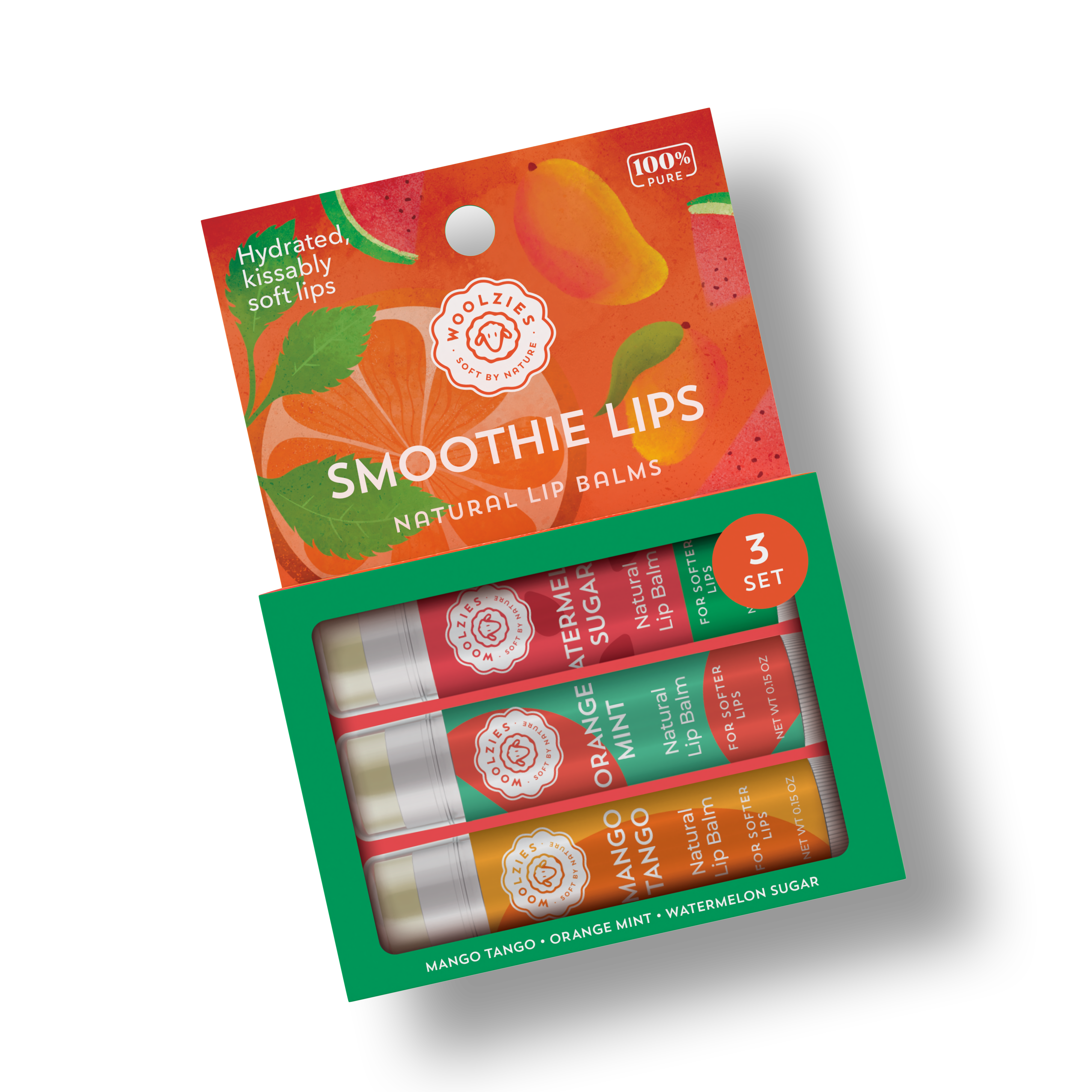 Woolzies - Wholesale Lip Balm Set - Smoothie Lips Non Tinted Lip Balm Set Of 33