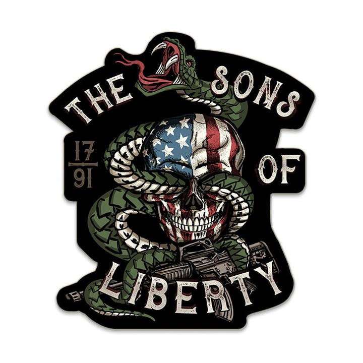 Sons of Liberty Sticker for wholesale by Bone Head Outfitters