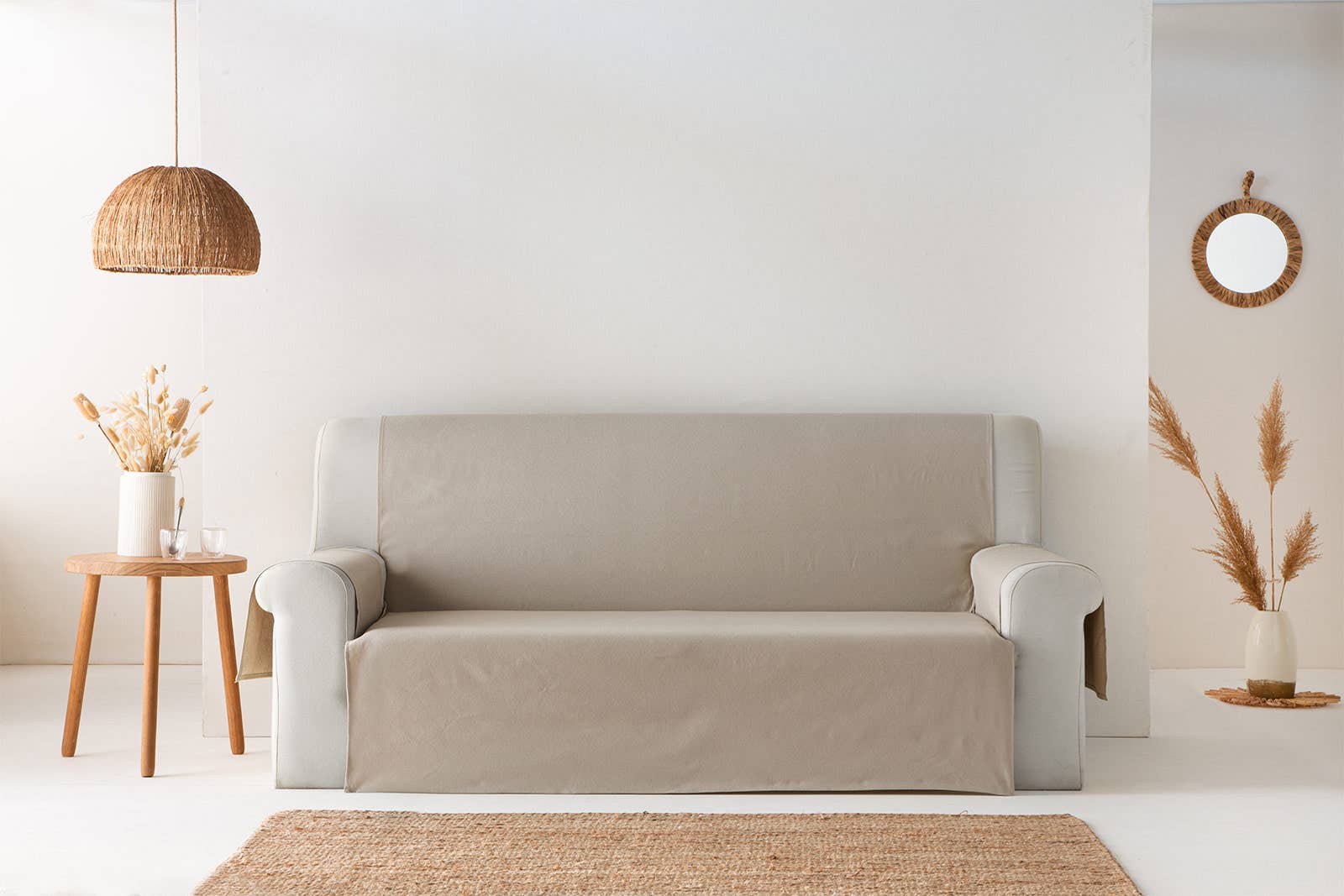 GAMUSI - Wholesale Chair/Sofa Slipcover - Smooth cotton plain sofa cover ALICANTE14