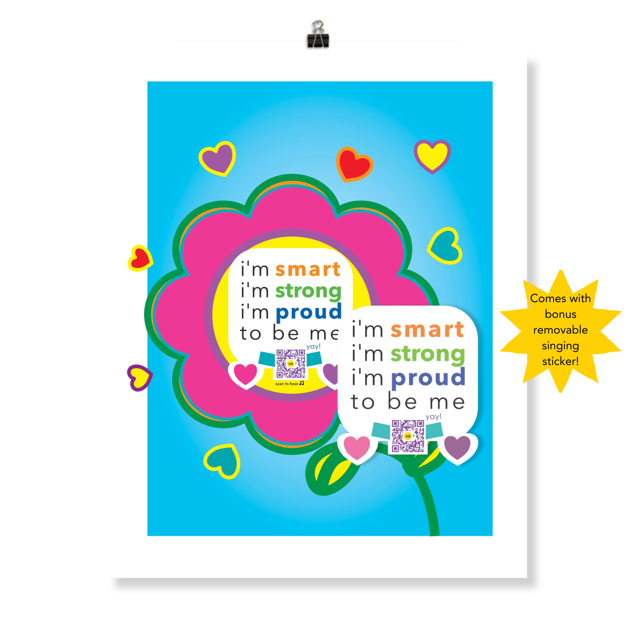 Smile Songs - Wholesale Art Print - Smart, Strong, Proud to Be Me Print – SEL & Therapy Decor 1