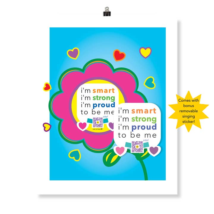 Smile Songs - Wholesale Art Print - Smart, Strong, Proud to Be Me Print – SEL & Therapy Decor 1