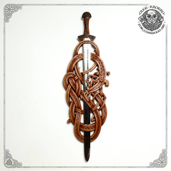 PORTA SPADA - 1. Splendido pezzo d'arte vichinga. per la vendita all'ingrosso da parte di Forged In Wood
