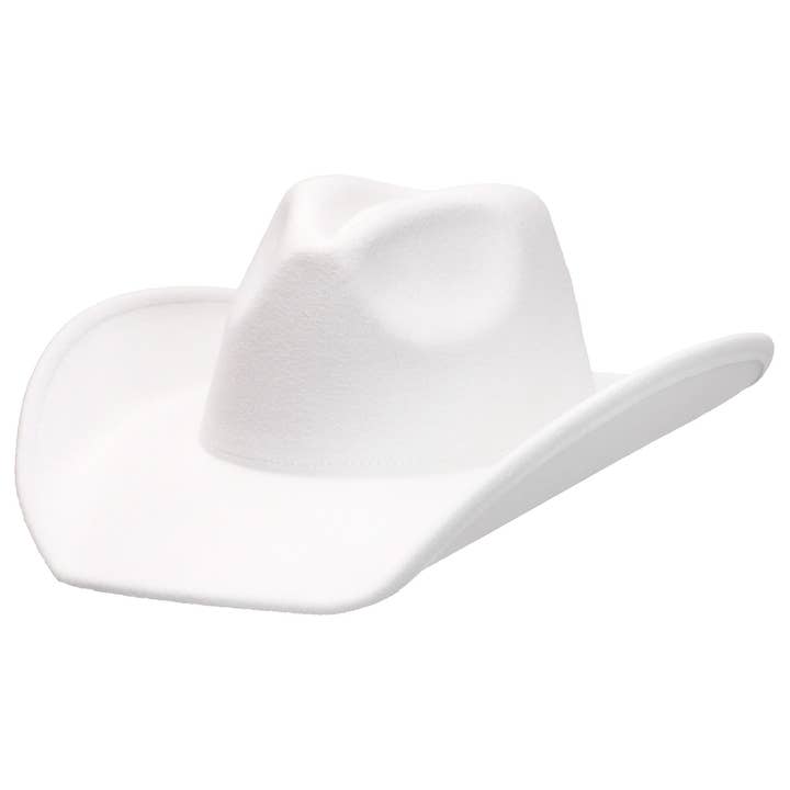 Cap Zone - Wholesale Cowboy Hat - Unisex - Blank Solid Felt Yeehaw Cowboy Hat19