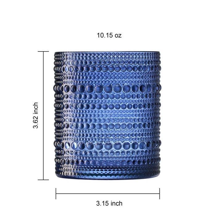 The Wine Savant / Khen Glassware - Vente Verre/tasse - Verres à boire Hobnail, teintes violettes | Ensemble de 6, 10 oz2
