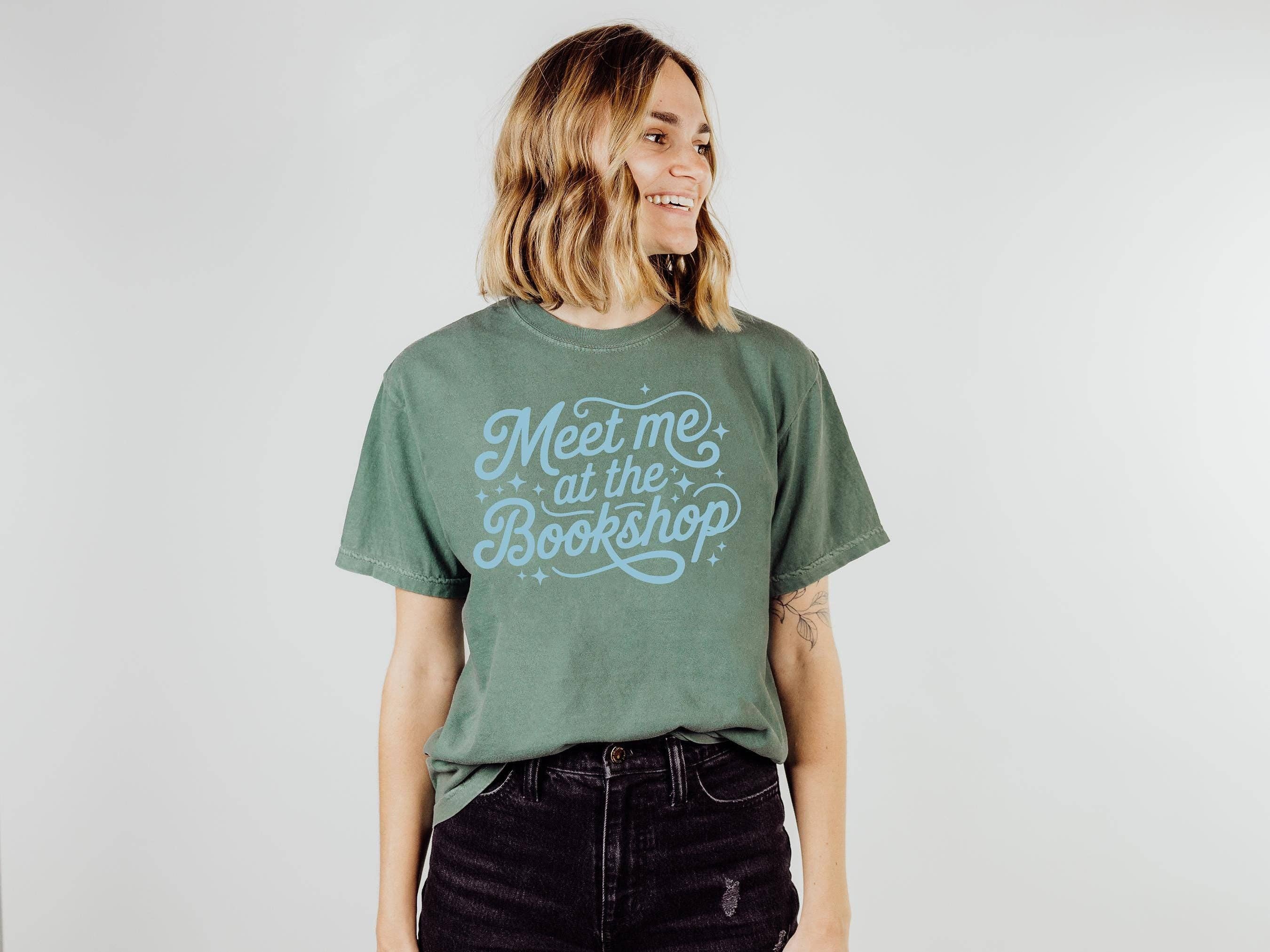 Keen Bee Studio - Wholesale Screen Printed T-Shirt - Unisex - Meet Me at the Bookshop Heavyweight T-shirt2