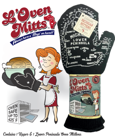 Michigan Mittens - Wholesale Oven Mitt/Pot Holder - Michigan L'Oven Mitts - Now we're cookin'8