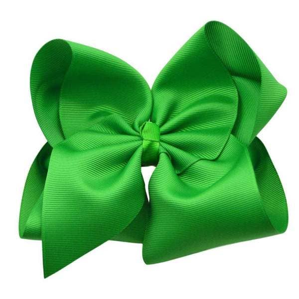 The Solid Bow - Wholesale Hair Bow - Kids - 6 inch Solid Grosgrain Bow/Alligator Clip
